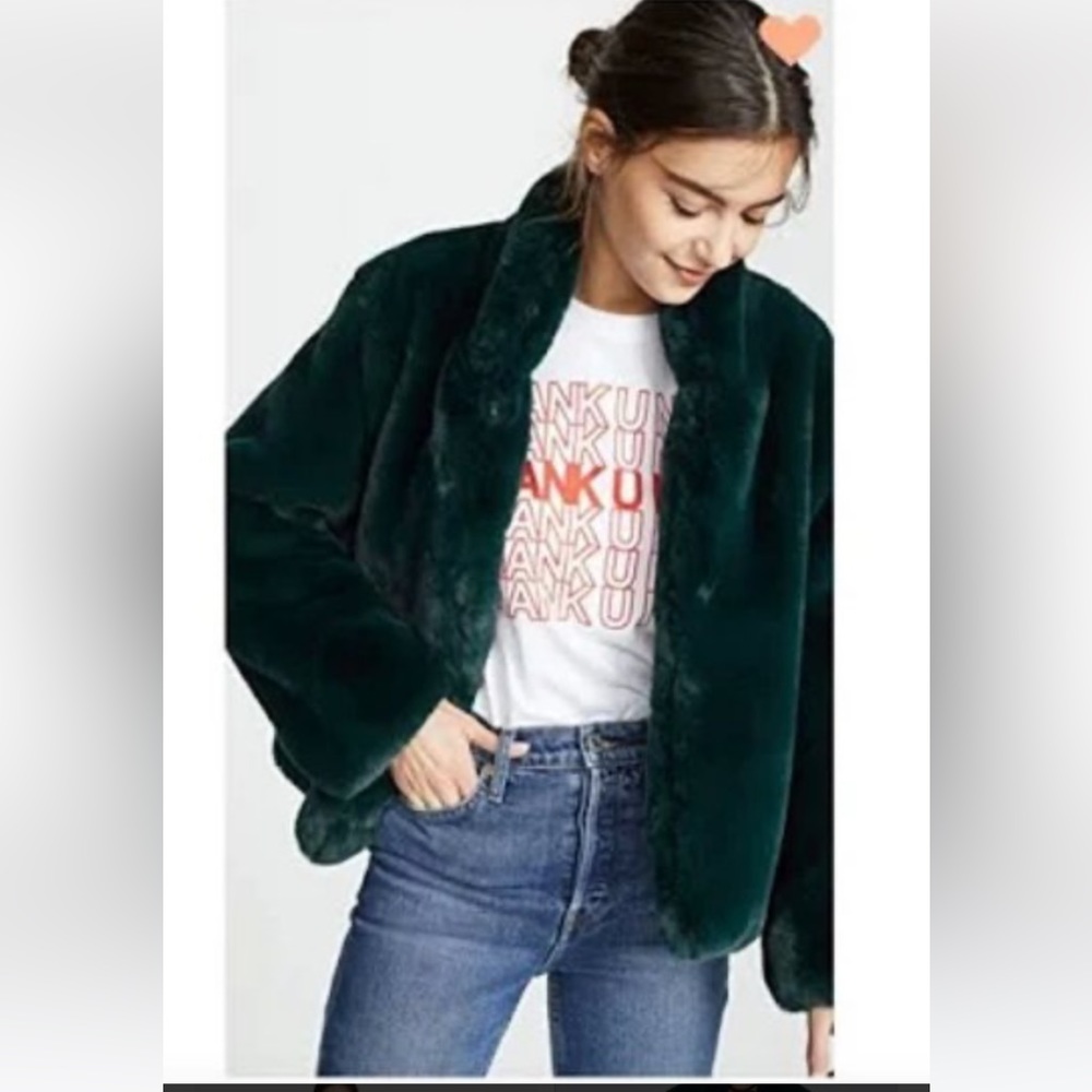 Apparis emarald faux fur coat